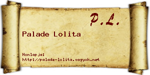 Palade Lolita névjegykártya